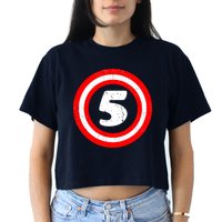 Captain 5th Birthday Women's Crop Top Tee