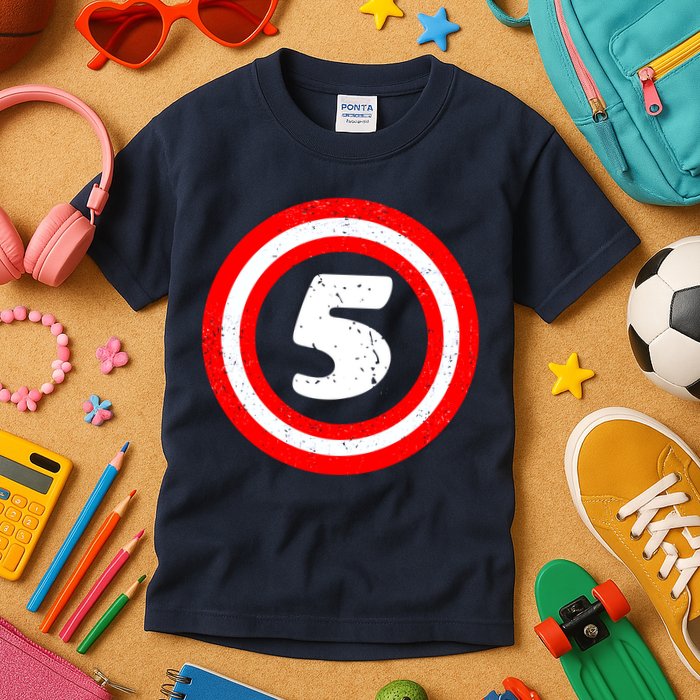 Captain 5th Birthday Kids T-Shirt