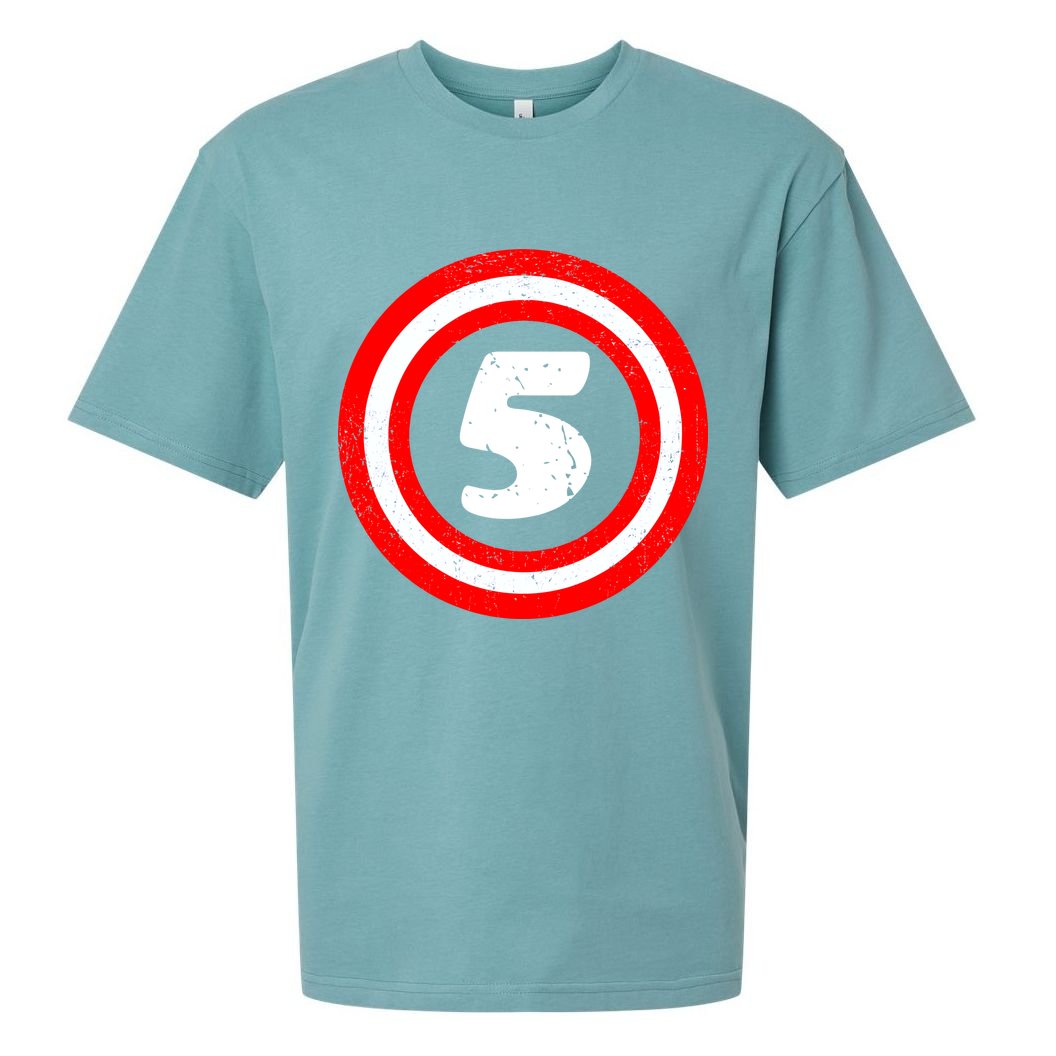 Captain 5th Birthday Sueded Cloud Jersey T-Shirt