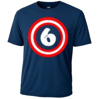 Captain 6th Birthday Cooling Performance Crew T-Shirt