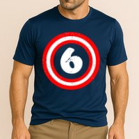Captain 6th Birthday Cooling Performance Crew T-Shirt