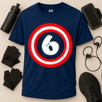 Captain 6th Birthday Cooling Performance Crew T-Shirt