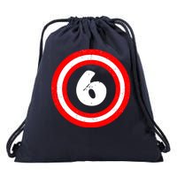 Captain 6th Birthday Drawstring Bag