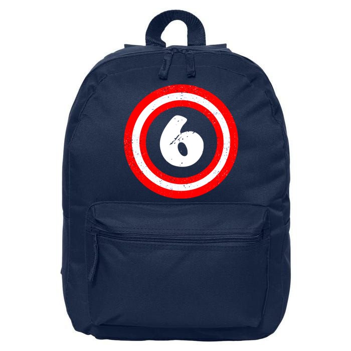 Captain 6th Birthday 16 in Basic Backpack