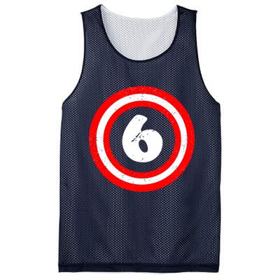 Captain 6th Birthday Mesh Reversible Basketball Jersey Tank