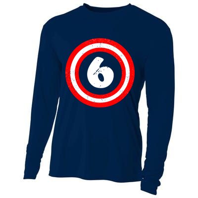 Captain 6th Birthday Cooling Performance Long Sleeve Crew