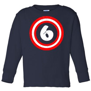 Captain 6th Birthday Toddler Long Sleeve Shirt