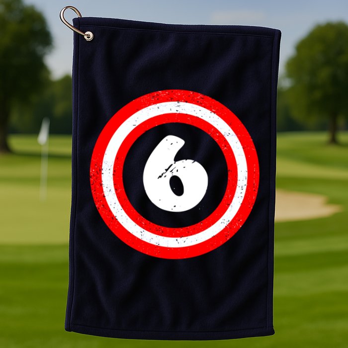 Captain 6th Birthday Golf Towel