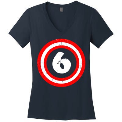 Captain 6th Birthday Women's V-Neck T-Shirt