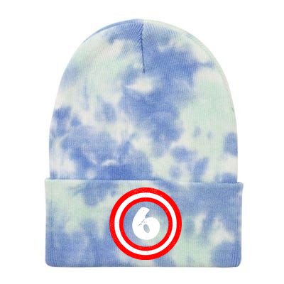 Captain 6th Birthday Tie Dye 12in Knit Beanie