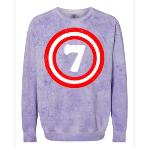 Captain 7th Birthday Colorblast Crewneck Sweatshirt