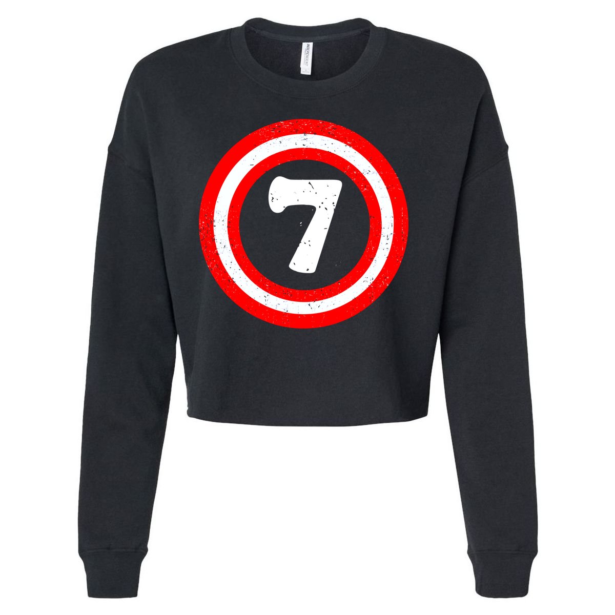 Captain 7th Birthday Cropped Pullover Crew
