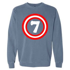 Captain 7th Birthday Garment-Dyed Sweatshirt