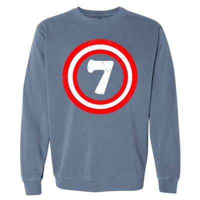 Captain 7th Birthday Garment-Dyed Sweatshirt