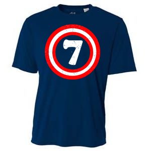 Captain 7th Birthday Cooling Performance Crew T-Shirt