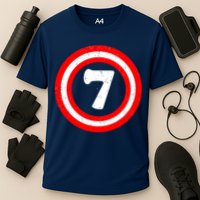 Captain 7th Birthday Cooling Performance Crew T-Shirt