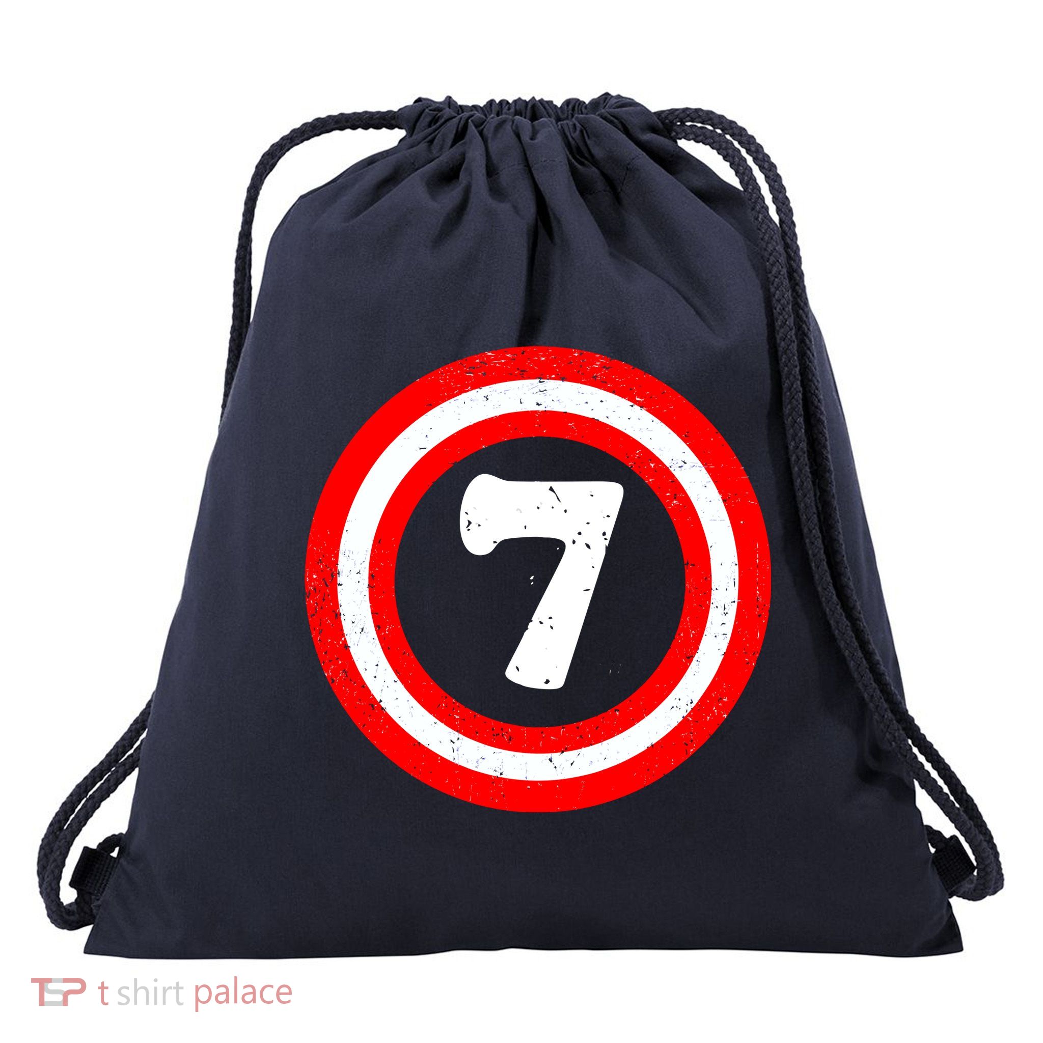 Captain 7th Birthday Drawstring Bag
