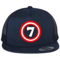 Captain 7th Birthday Flat Bill Trucker Hat