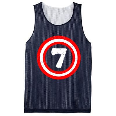 Captain 7th Birthday Mesh Reversible Basketball Jersey Tank