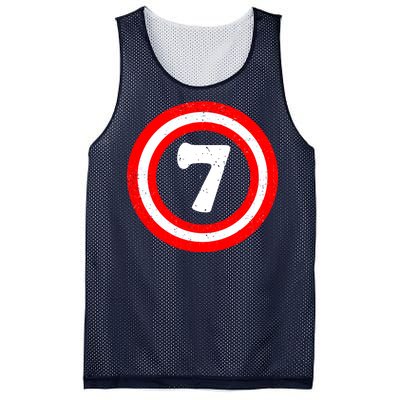 Captain 7th Birthday Mesh Reversible Basketball Jersey Tank