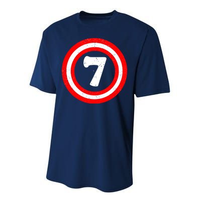 Captain 7th Birthday Performance Sprint T-Shirt