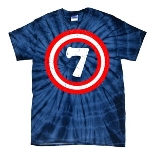 Captain 7th Birthday Tie-Dye T-Shirt