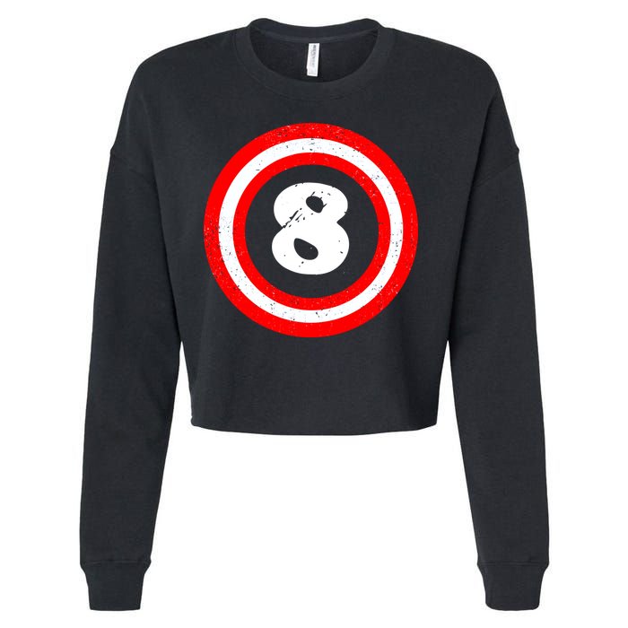 Captain 8th Birthday Cropped Pullover Crew