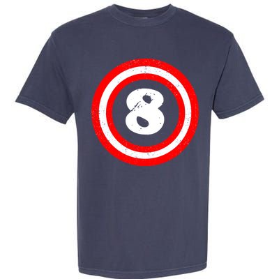 Captain 8th Birthday Garment-Dyed Heavyweight T-Shirt