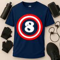 Captain 8th Birthday Cooling Performance Crew T-Shirt