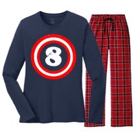 Captain 8th Birthday Women's Long Sleeve Flannel Pajama Set 