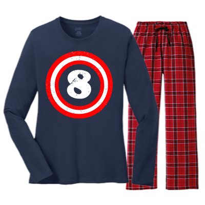 Captain 8th Birthday Women's Long Sleeve Flannel Pajama Set 