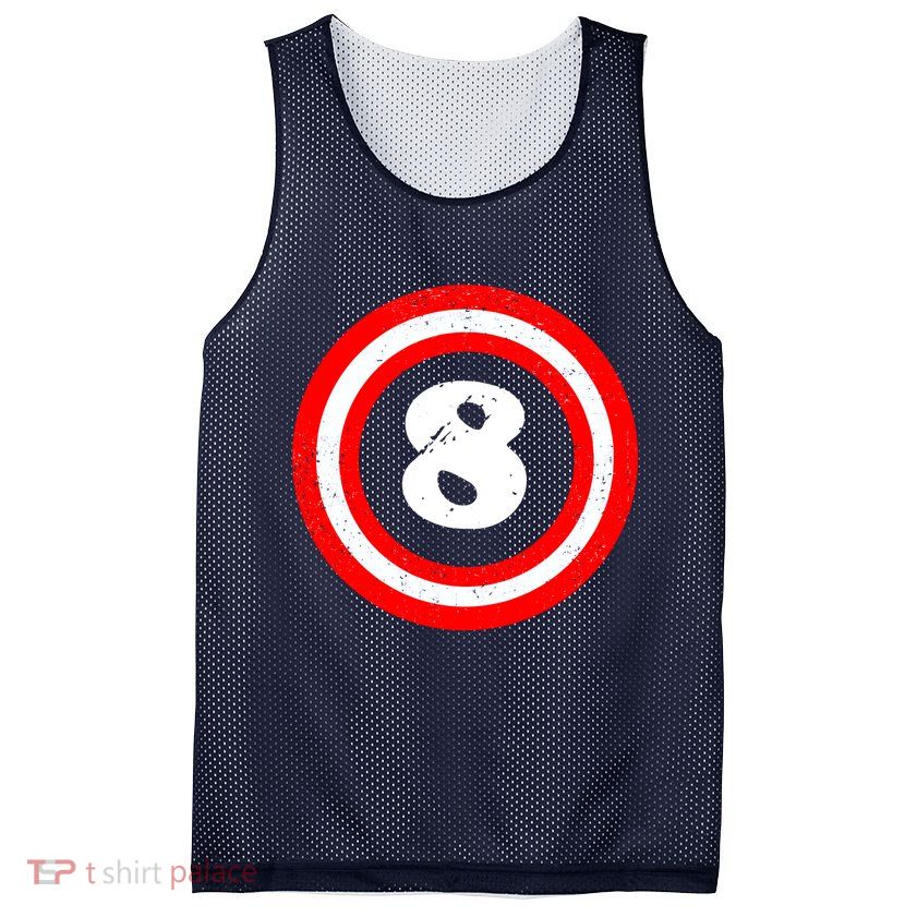 Captain 8th Birthday Mesh Reversible Basketball Jersey Tank