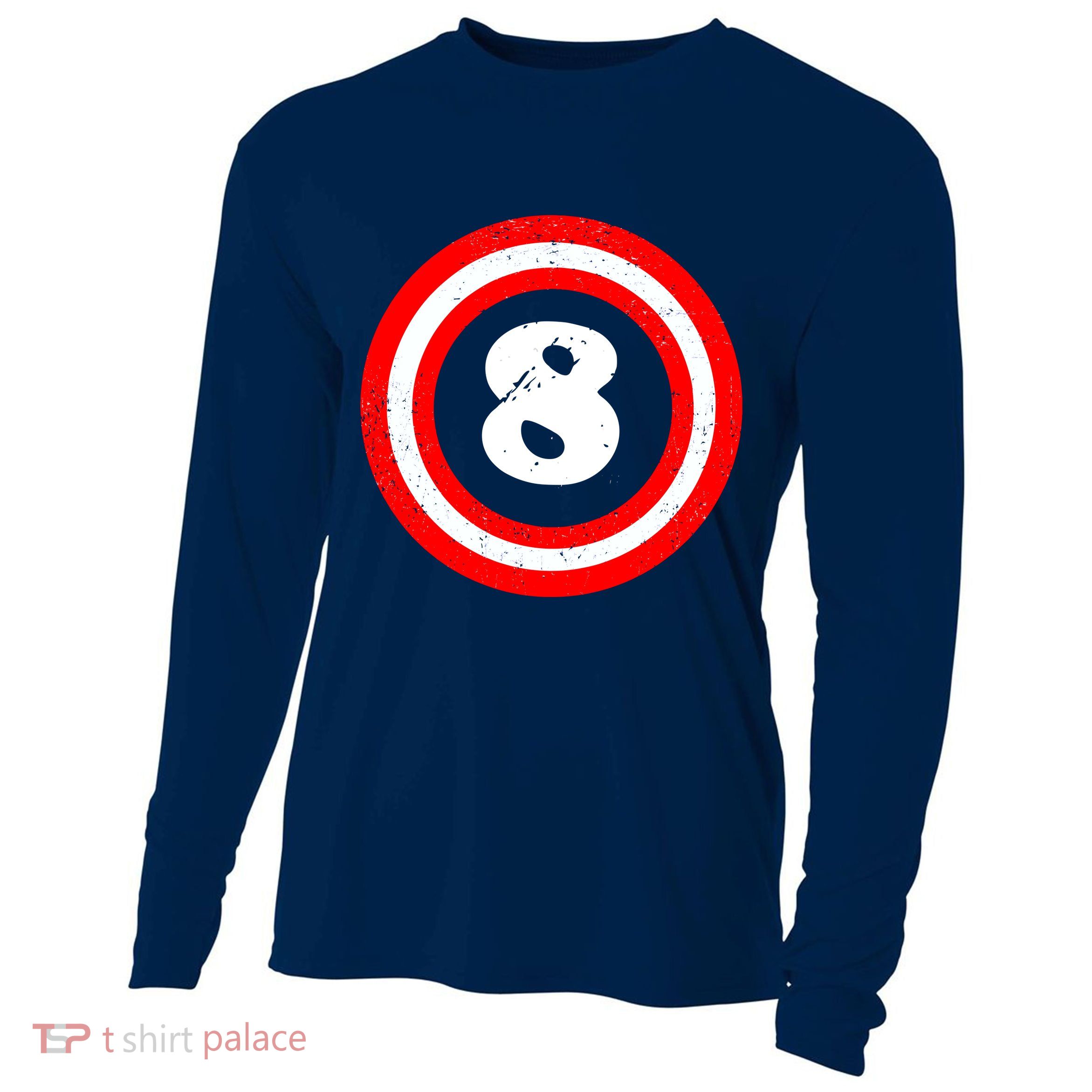 Captain 8th Birthday Cooling Performance Long Sleeve Crew
