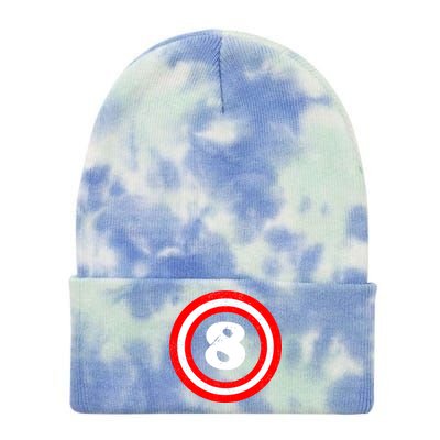 Captain 8th Birthday Tie Dye 12in Knit Beanie