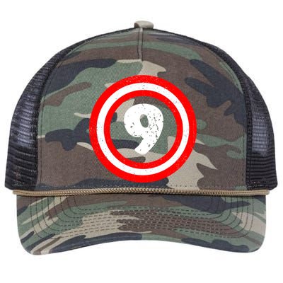 Captain 9th Birthday Retro Rope Trucker Hat Cap