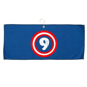 Captain 9th Birthday Large Microfiber Waffle Golf Towel