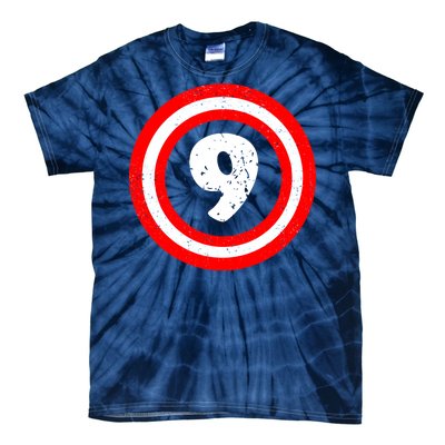 Captain 9th Birthday Tie-Dye T-Shirt