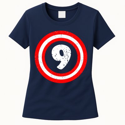 Captain 9th Birthday Womens T-Shirt