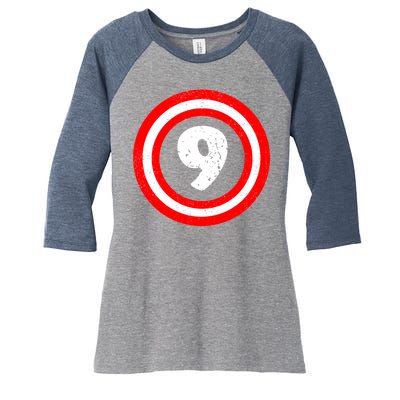 Captain 9th Birthday Women's Tri-Blend 3/4-Sleeve Raglan Shirt