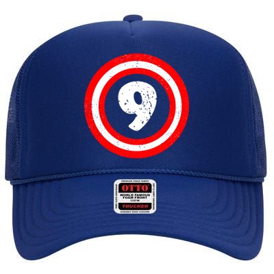 Captain 9th Birthday High Crown Mesh Back Trucker Hat