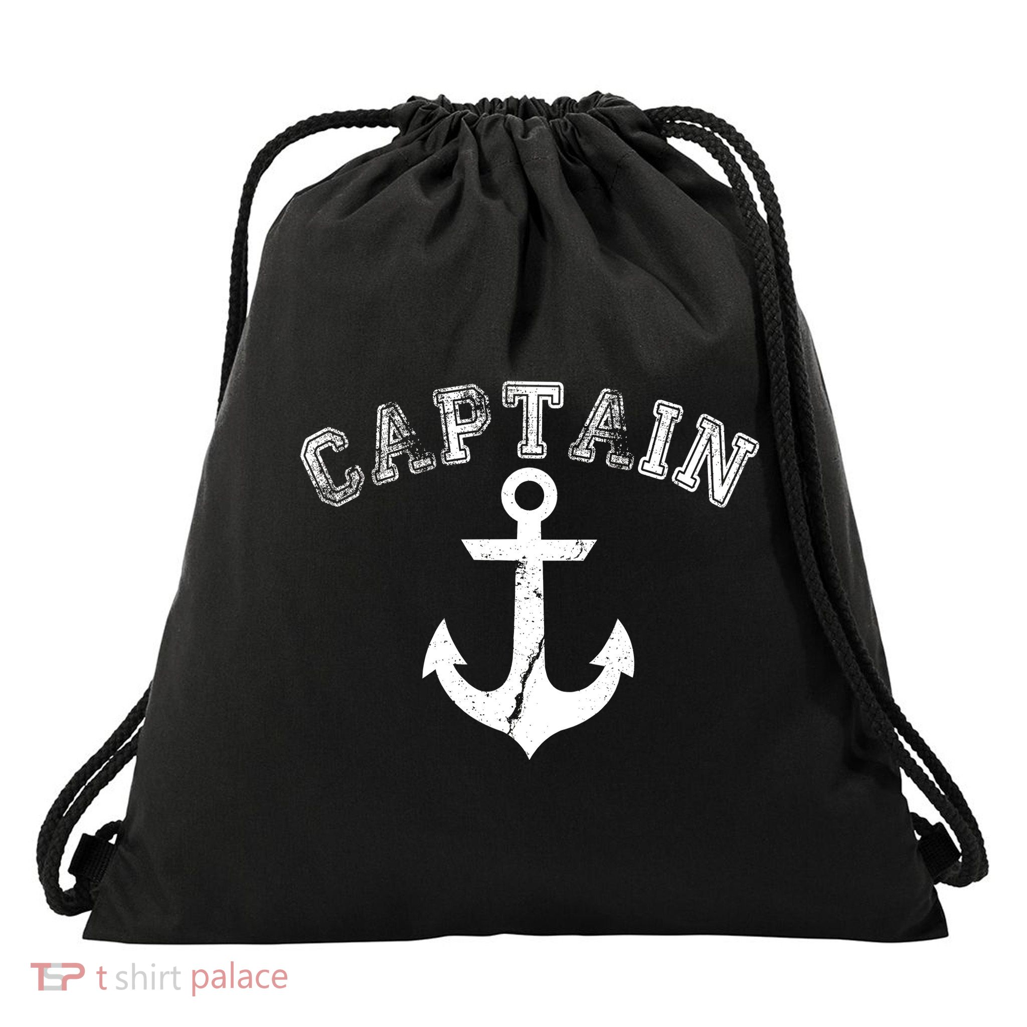 Captain Anchor Drawstring Bag