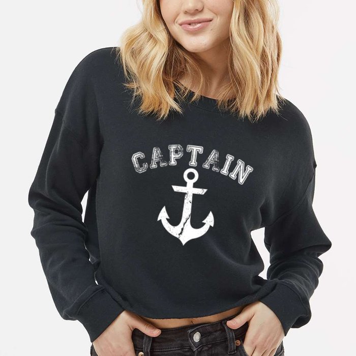 Captain Anchor Cropped Pullover Crew