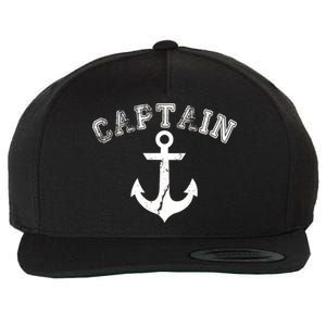 Captain Anchor Wool Snapback Cap