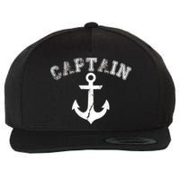 Captain Anchor Wool Snapback Cap