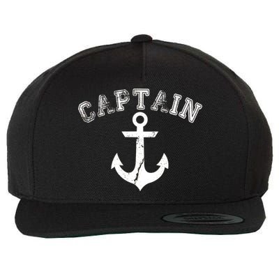 Captain Anchor Wool Snapback Cap