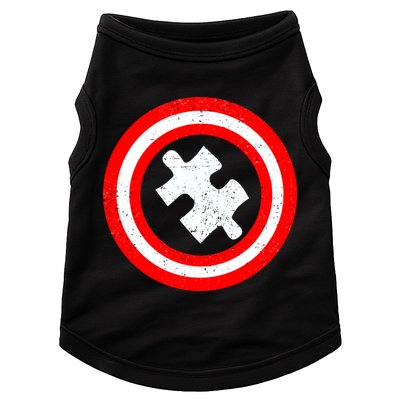 Captain Autism Distressed Shield Doggie Tank