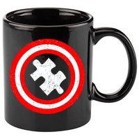 Captain Autism Distressed Shield 11oz C Handle Ceramic Mug