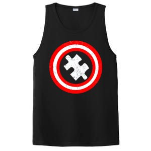 Captain Autism Distressed Shield PosiCharge Competitor Tank