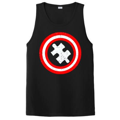 Captain Autism Distressed Shield PosiCharge Competitor Tank