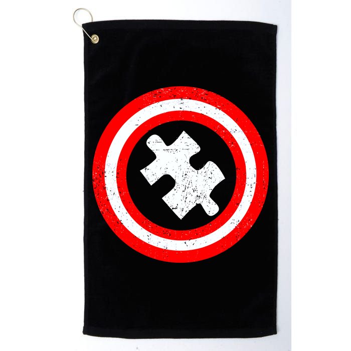 Captain Autism Distressed Shield Golf Towel